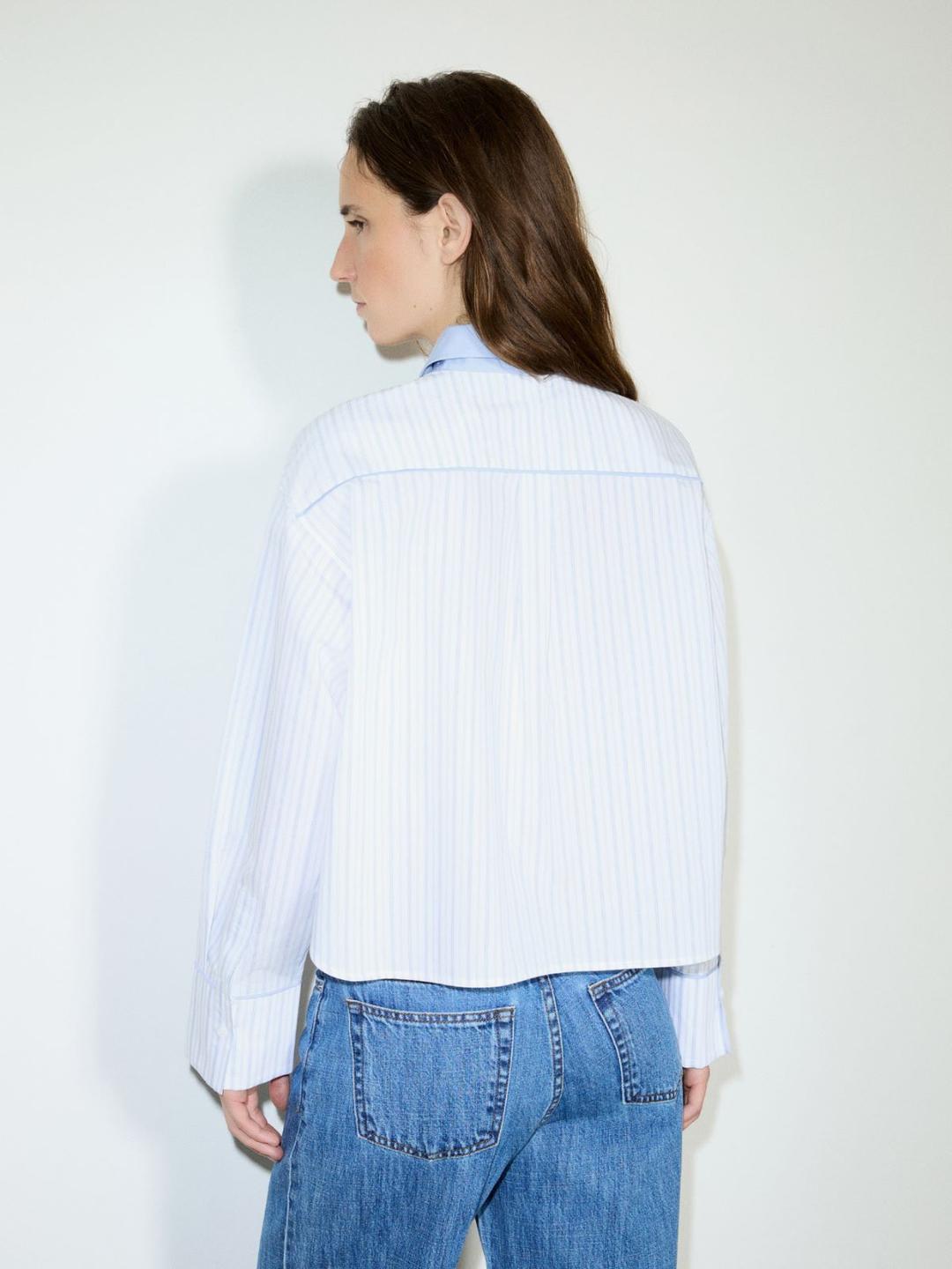 Camicia con plastron a contrasto | Max&Co Camicia con plastron a contrasto - vista alternativa - 7 | Max&Co