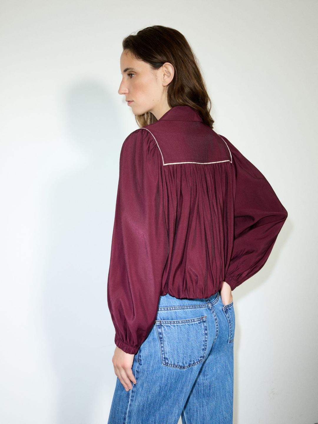 Camicia balloon con arricciature | Max&Co Camicia balloon con arricciature - vista alternativa - 17 | Max&Co