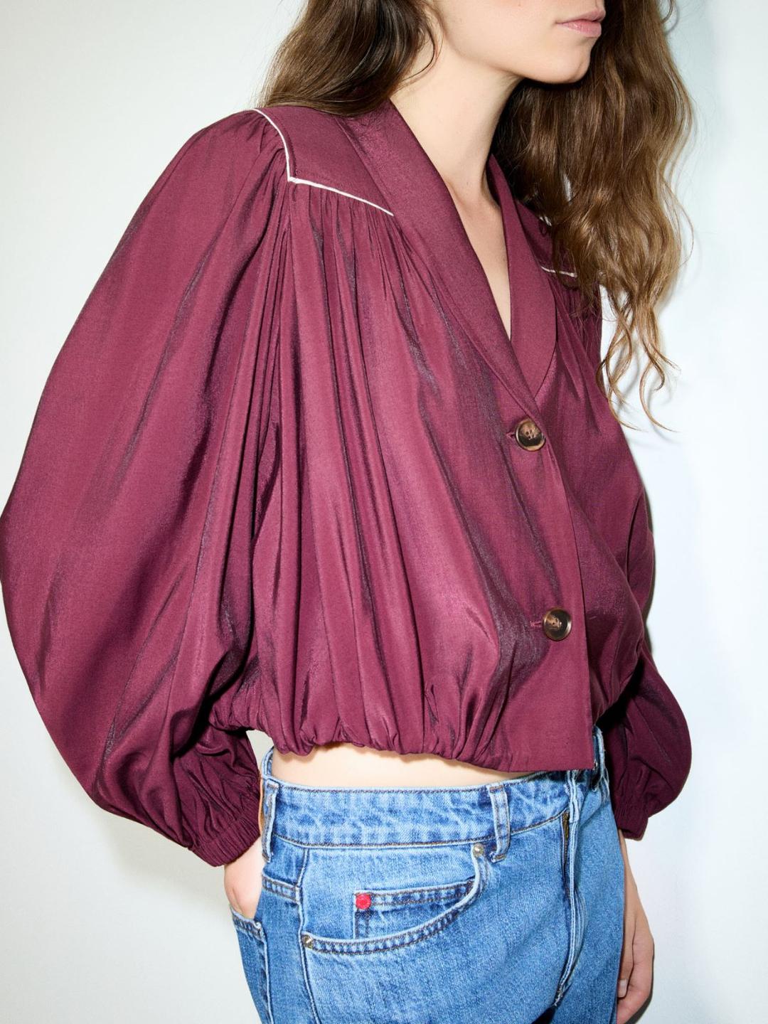 Camicia balloon con arricciature | Max&Co Camicia balloon con arricciature - vista alternativa - 17 | Max&Co