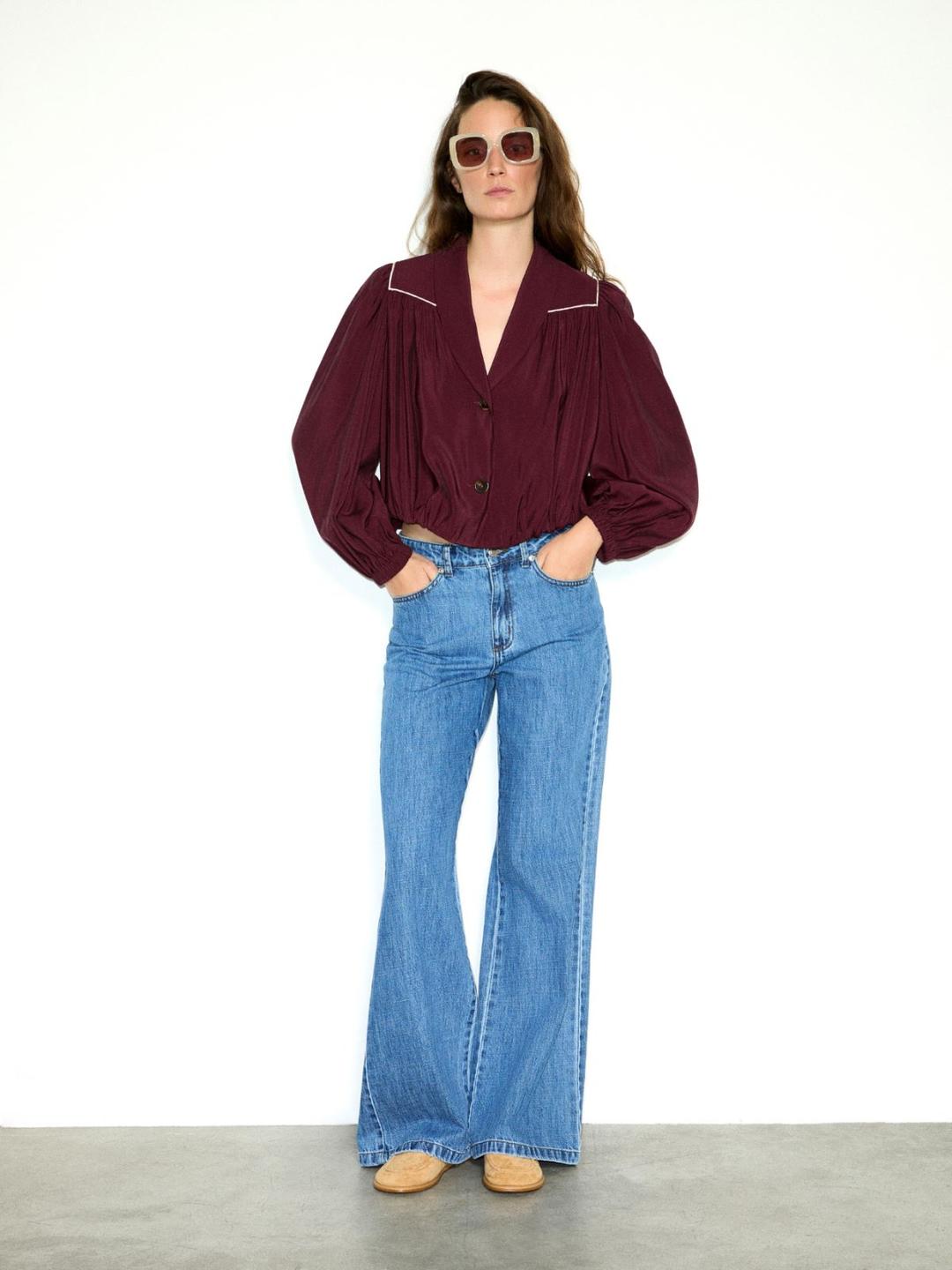 Camicia balloon con arricciature | Max&Co Camicia balloon con arricciature - vista alternativa - 17 | Max&Co