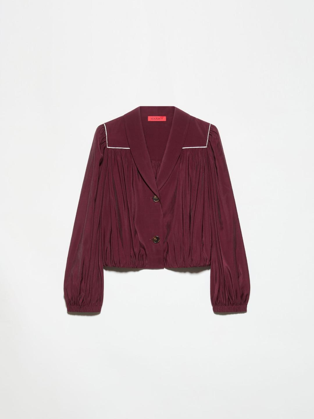 Camicia balloon con arricciature | Max&Co Camicia balloon MALVA con arricciature, scialle revers, piping a contrasto e polsini elasticizzati. | Max&Co