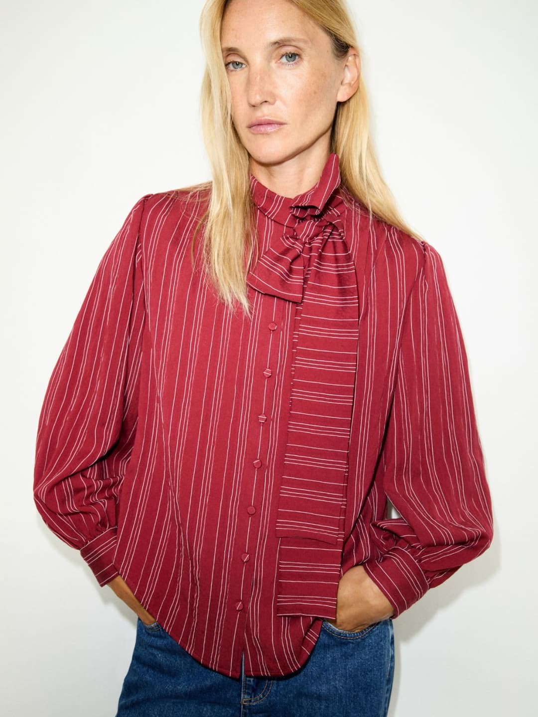 Camicia con collo a fiocco | Max&Co Camicia con collo a fiocco - vista alternativa - 27 | Max&Co