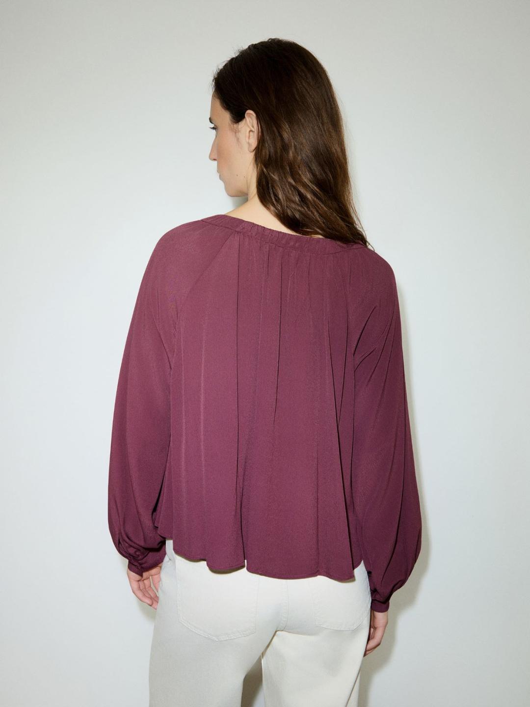 Blusa in crêpe de Chine | Max&Co Blusa in crêpe de Chine - vista alternativa - 1 | Max&Co