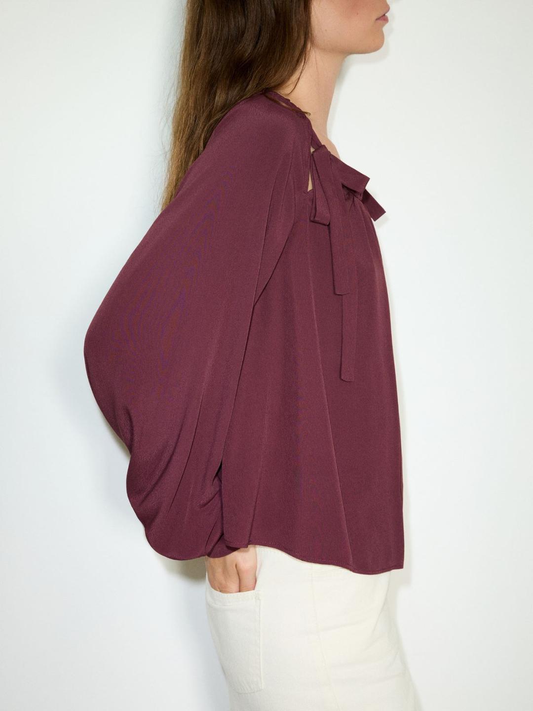 Blusa in crêpe de Chine | Max&Co Blusa in crêpe de Chine - vista alternativa - 1 | Max&Co