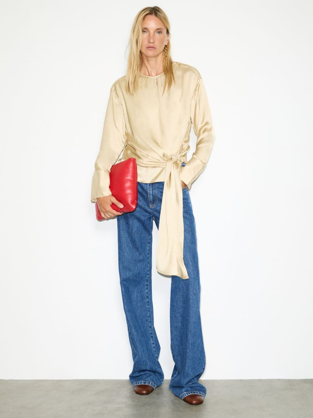 Blusa in raso con nodo | Max&Co Blusa in raso con nodo - vista alternativa - 3 | Max&Co