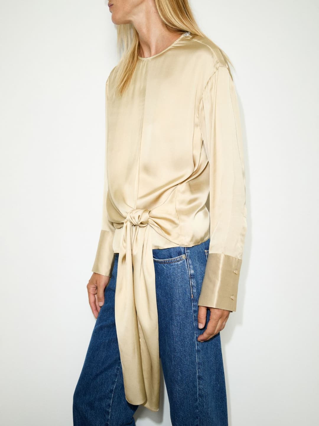 Blusa in raso con nodo | Max&Co Blusa in raso con nodo - vista alternativa - 3 | Max&Co