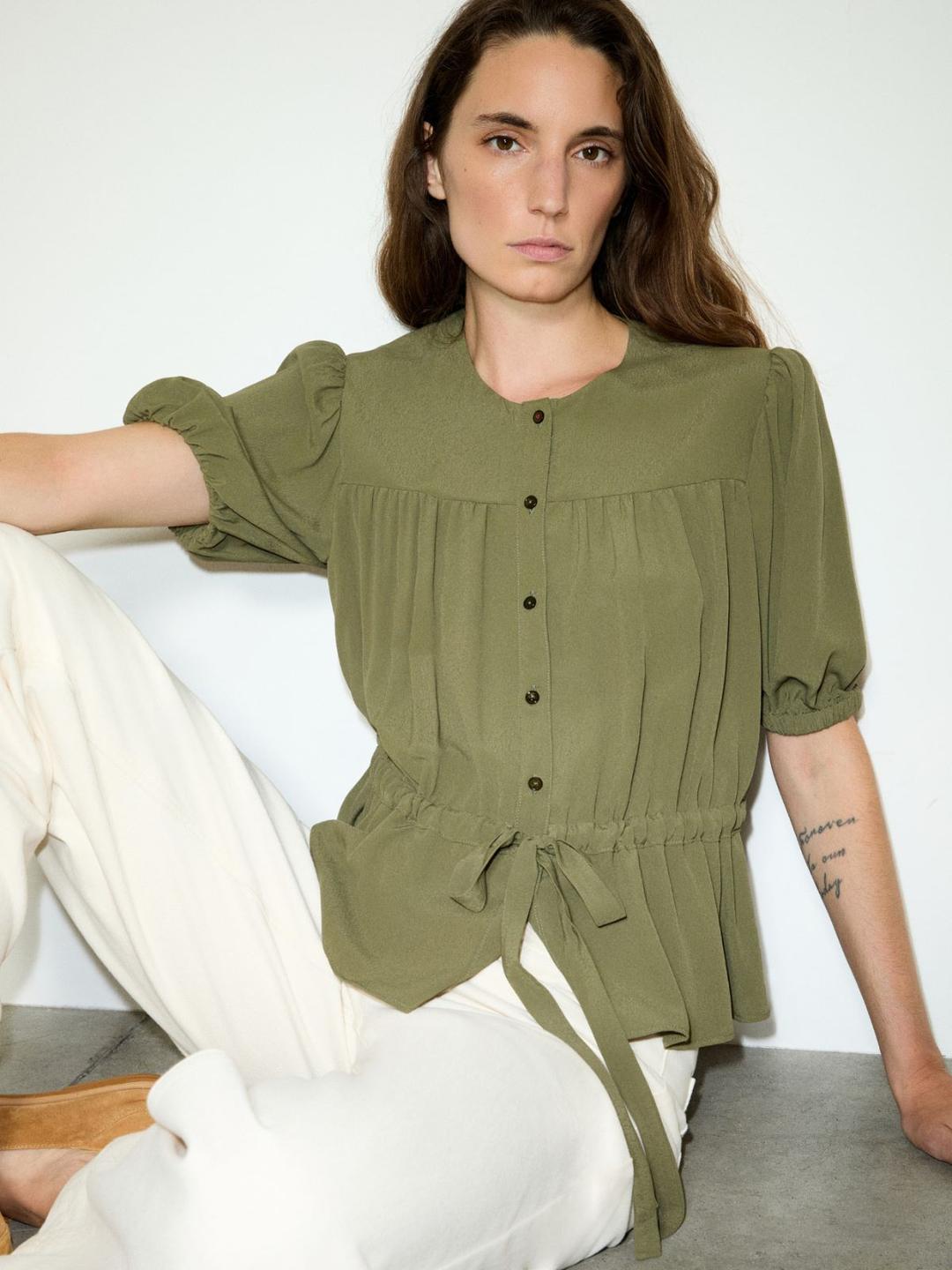 Camicia in crêpe de Chine | Max&Co Camicia in crêpe de Chine - vista alternativa - 3 | Max&Co
