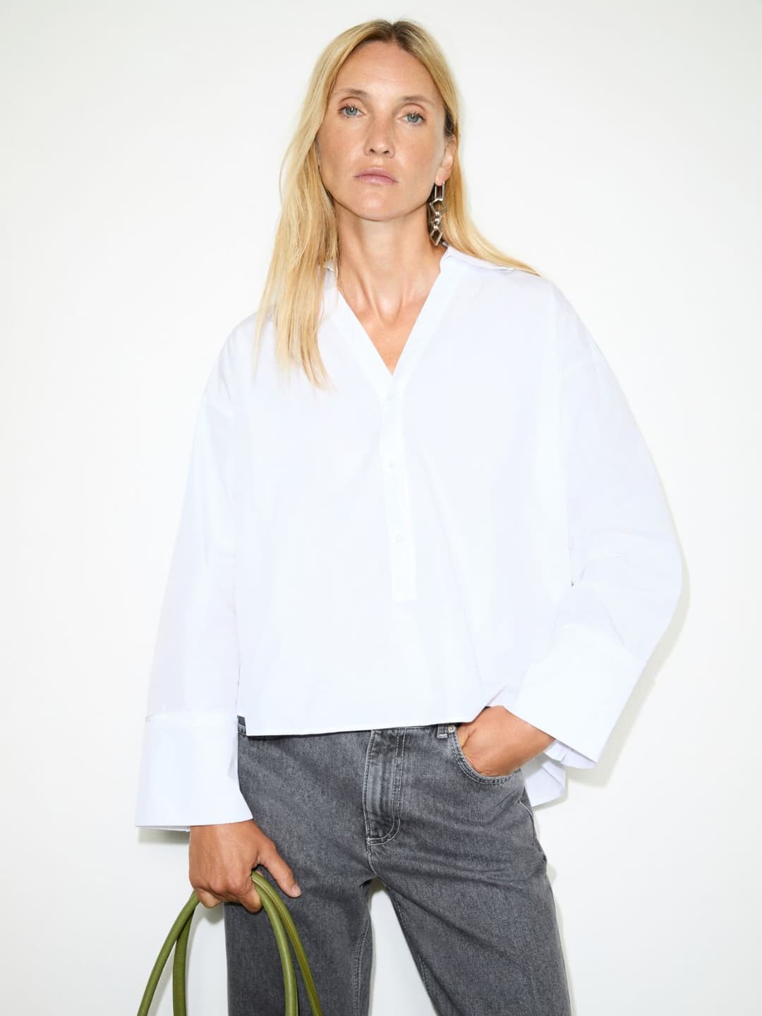 Camicia popover in taffettà | Max&Co Camicia popover in taffettà - vista alternativa - 14 | Max&Co