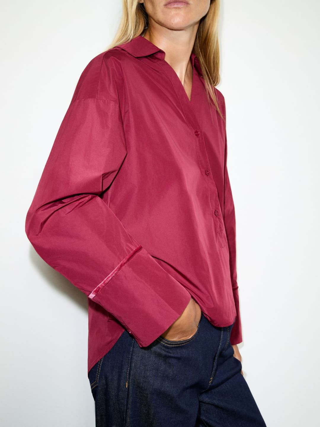 Camicia popover in taffettà | Max&Co Camicia popover in taffettà - vista alternativa - 16 | Max&Co