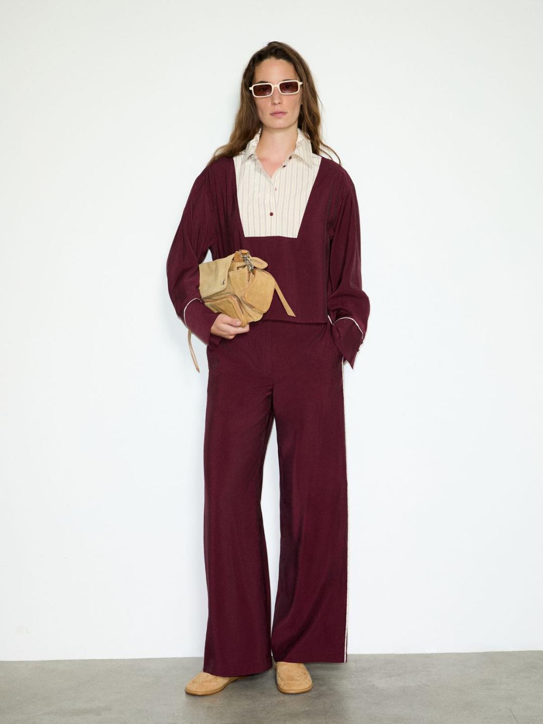 Pantaloni ampi in tessuto crispy | Max&Co Pantaloni ampi in tessuto crispy - vista alternativa - 2 | Max&Co