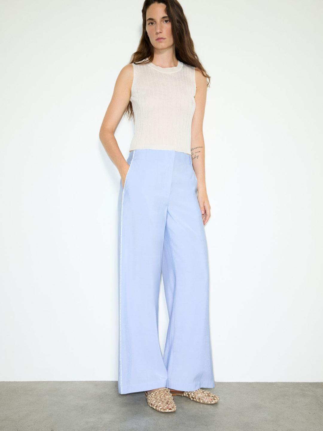 Pantaloni ampi in tessuto crispy | Max&Co Pantaloni ampi in tessuto crispy - vista alternativa - 13 | Max&Co