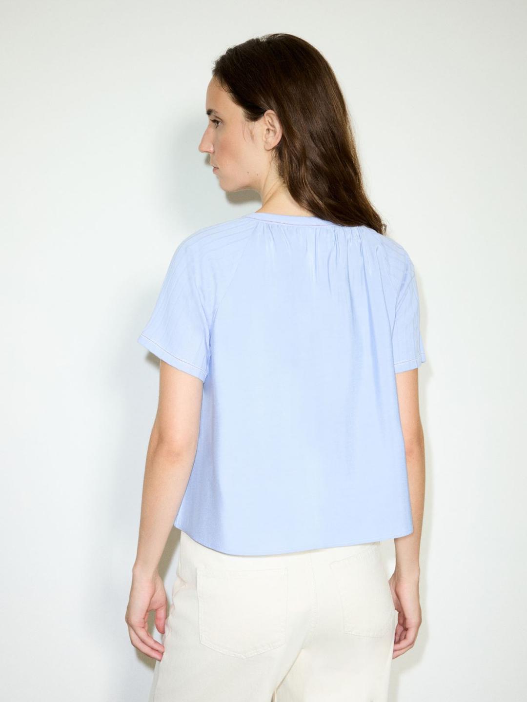 Blusa in tessuto crispy e jersey | Max&Co Blusa in tessuto crispy e jersey - vista alternativa - 21 | Max&Co