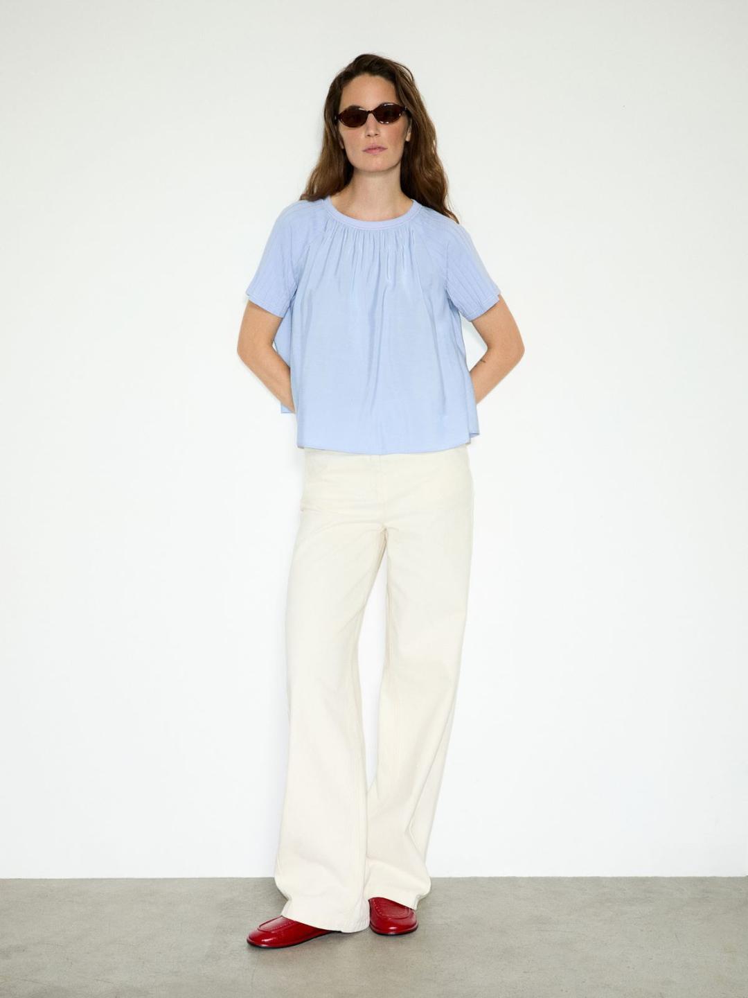 Blusa in tessuto crispy e jersey | Max&Co Blusa in tessuto crispy e jersey - vista alternativa - 21 | Max&Co