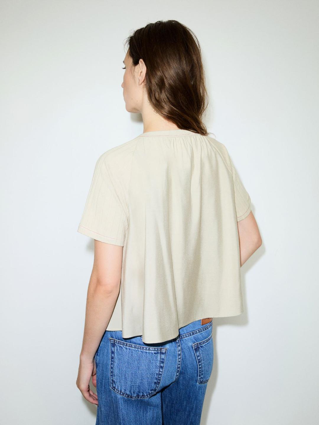Blusa in tessuto crispy e jersey | Max&Co Blusa in tessuto crispy e jersey - vista alternativa - 22 | Max&Co