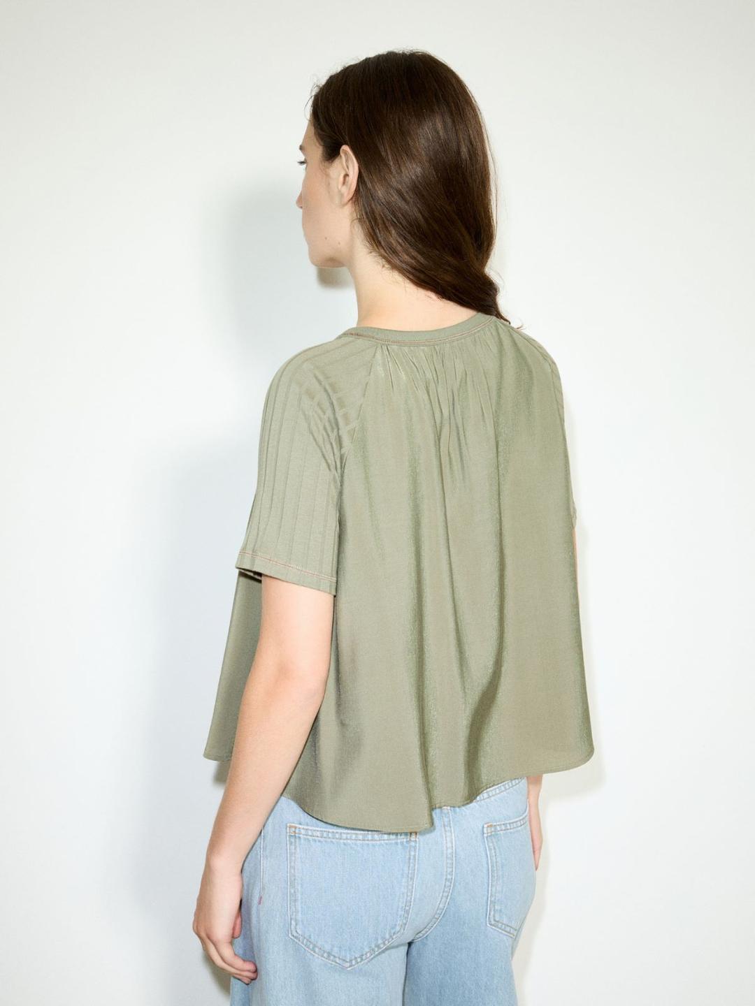 Blusa in tessuto crispy e jersey | Max&Co Blusa in tessuto crispy e jersey - vista alternativa - 4 | Max&Co