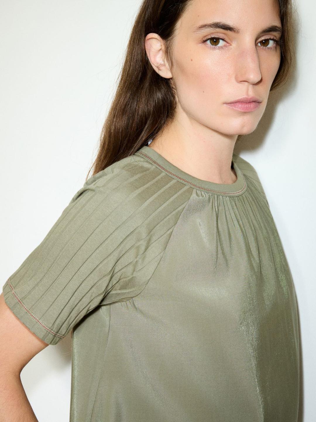 Blusa in tessuto crispy e jersey | Max&Co Blusa in tessuto crispy e jersey - vista alternativa - 4 | Max&Co