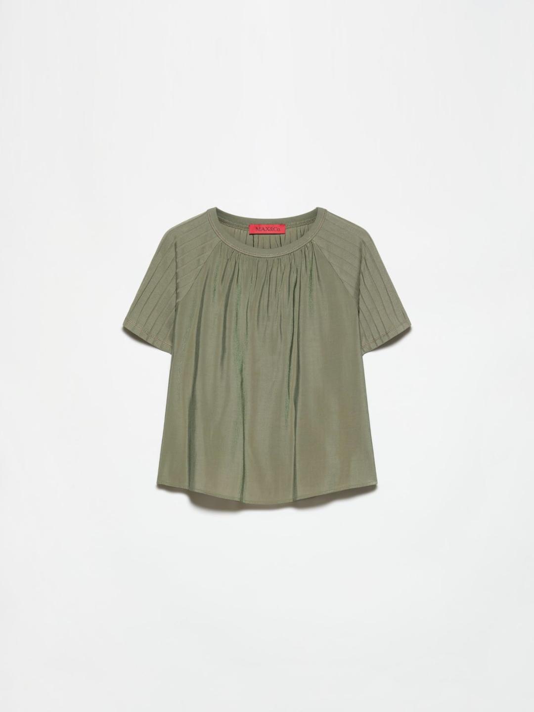 Blusa in tessuto crispy e jersey | Max&Co Blusa in tessuto crispy e jersey | Max&Co