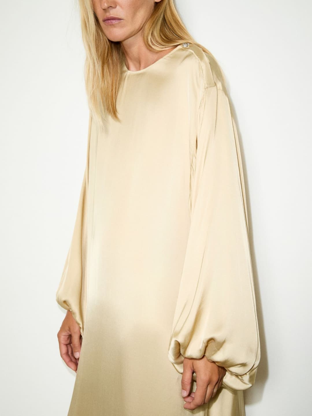 Maxi tunic dress in raso | Max&Co Maxi tunic dress in raso - vista alternativa - 18 | Max&Co