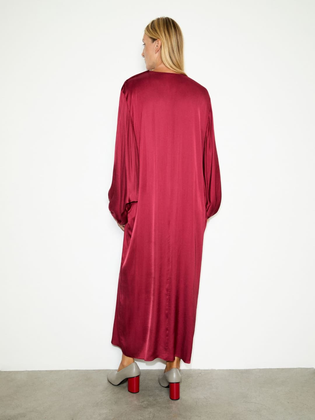 Maxi tunic dress in raso | Max&Co Maxi tunic dress in raso - vista alternativa - 22 | Max&Co