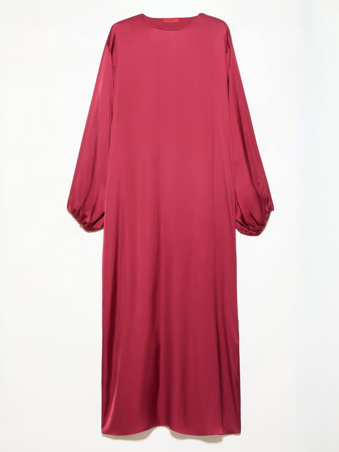 Maxi tunic dress in raso | Max&Co Maxi abito tunic in raso di viscosa color ciliegia con maniche dolman ampie e girocollo. | Max&Co