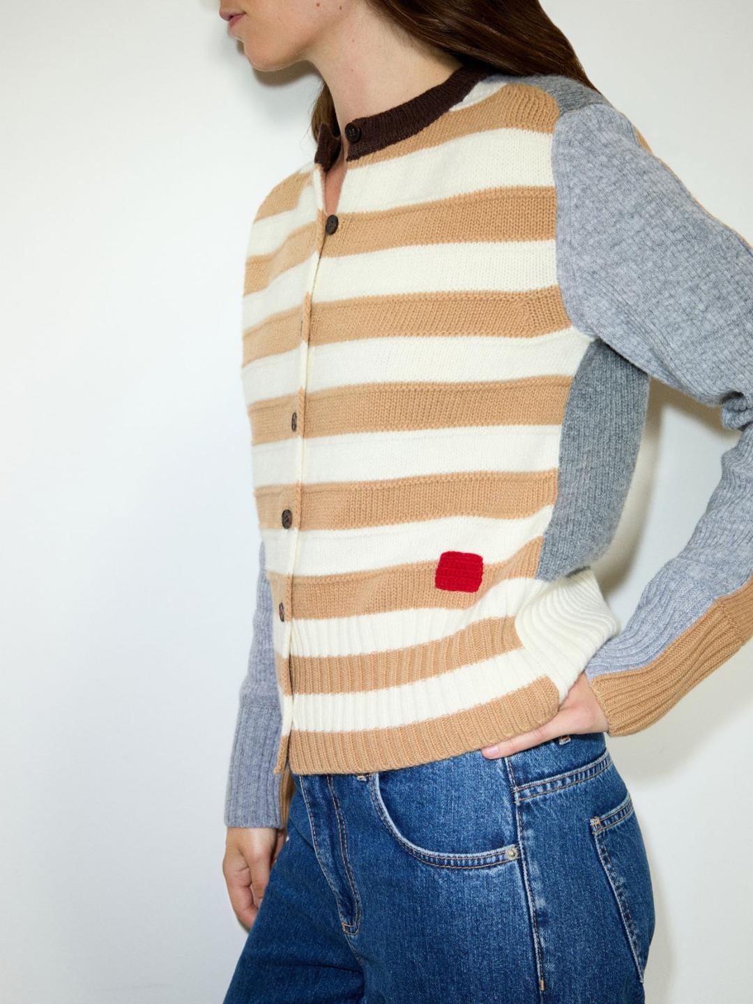 Cardigan patchwork in pura lana | Max&Co Cardigan patchwork in pura lana - vista alternativa - 17 | Max&Co