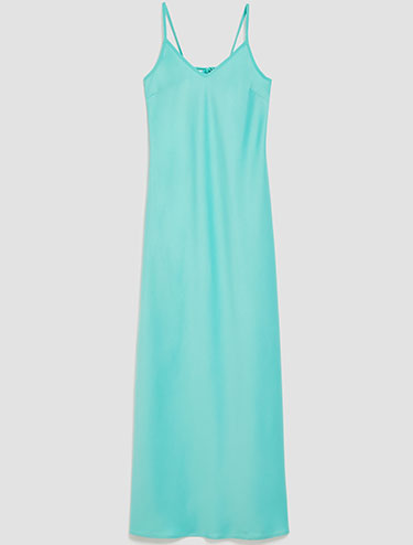Slip dress in envers satin - verde pastello - MAX&Co.