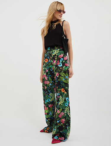 Tuta in georgette e envers satin - fantasia nero - MAX&Co.