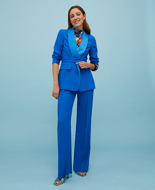 Blazer in envers satin - bluette - MAX&Co.